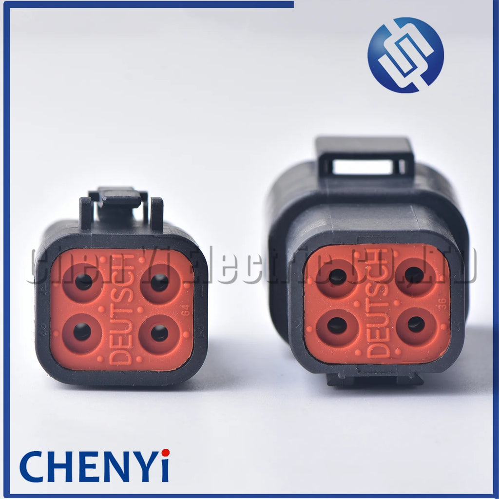 Black DTP series 4 Pin Male Female Automotive Waterproof Connector Plug DTP06-4S DTP04-4P For cummins ECM Power Connector Module