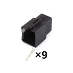 9PIN Connector Unsealed 2.8mm Male Female Connector Handle Switch Plug Wiring Harness Cable Socket 6030-9991 6040-9111