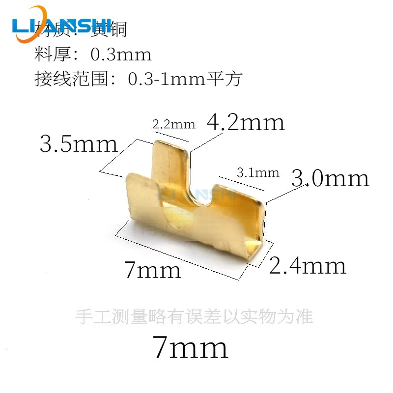 Spring pin/crimping head wire core/copper buckle/U-shaped buckle/crimping pin/fixed head/pure copper cold-pressed terminal
