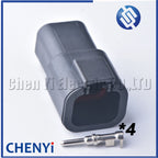 Black DTP series 4 Pin Male Female Automotive Waterproof Connector Plug DTP06-4S DTP04-4P For cummins ECM Power Connector Module