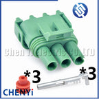 3 Pin green Automotive waterproof connector map Sensor Wire harness plug 12020403 with male or female Pins For GM