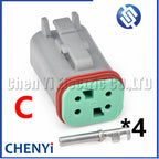4 Pin Automotive waterproof connector harness plug DT06-4S DT06-4SA DT06-4SB DT06-4SC DT06-4SD For Heavy duty truck EBC system