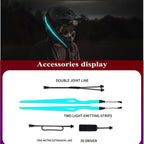 Light Up Your Ride Motorcycle LED Warning Strip with Multicolor Reflective Lights Light Film DIY Helmet Strip Accessories