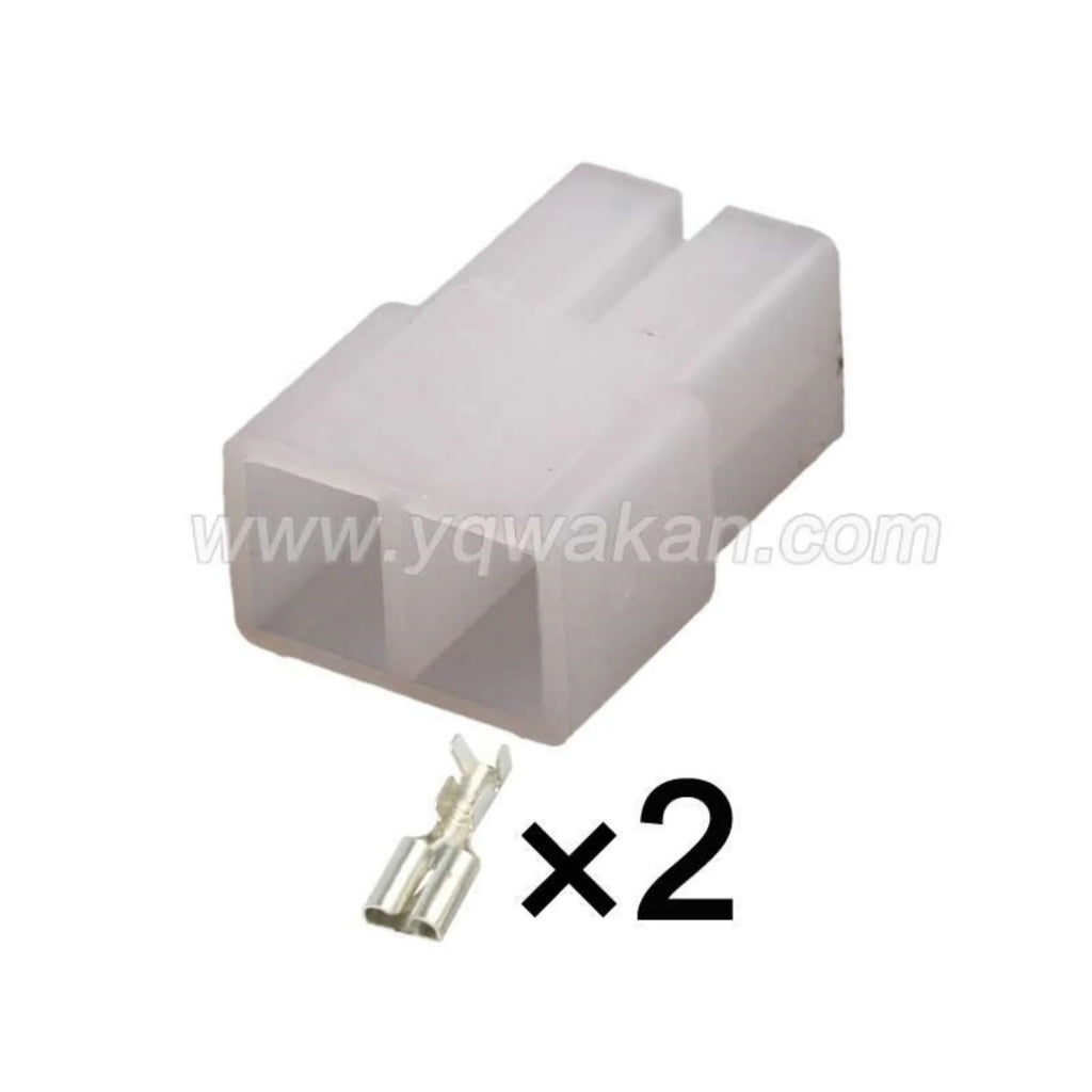 2 PIN Unsealed Automotive Plug 6.3mm Male Female Connectors Connector With Terminal Pins 180924 0-180923-0