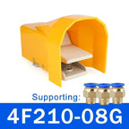 Lockable Pneumatic Foot Pedal Valve Switch, 2 Position 5 Way Air Control Valve FV320 FV420 4F210-08GL for Industrial Machinery