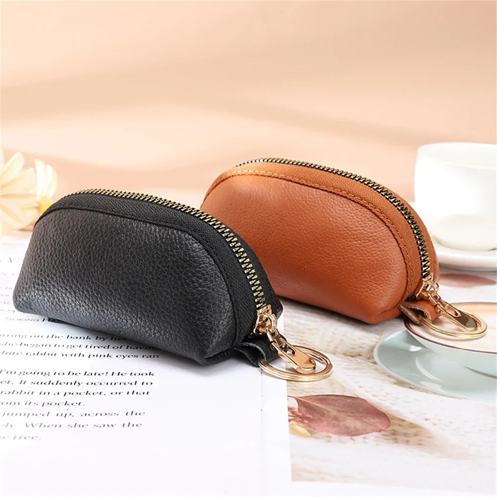 Car Leather Key Holder Minimalist Keychain Case Wallet Key Storage Case Protector Large-capacity Multifunctional Key Pouch Amagi