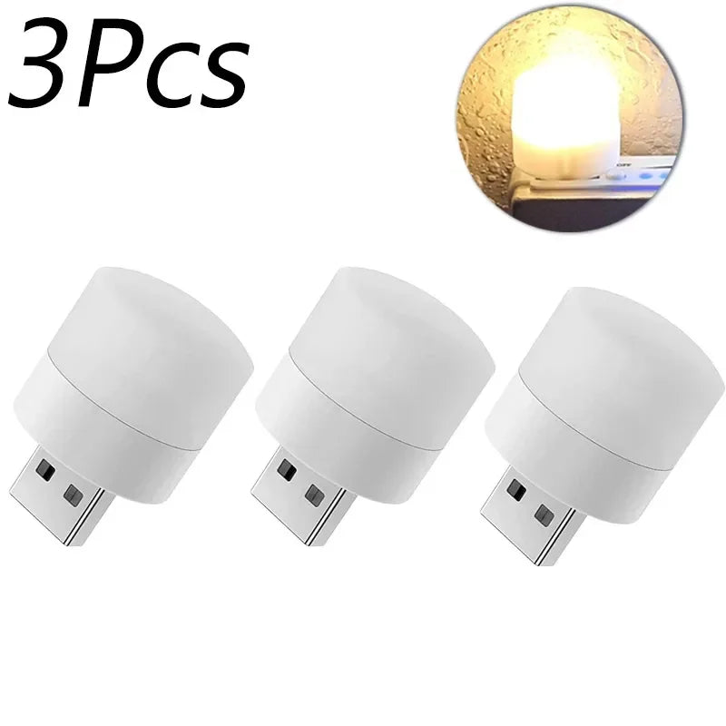 USB Night Light Portable LED Plug Lamp 1- 20pcs Warm White Eye Protection Reading LIght Lamp 5V 1W USB Plug Night Lights