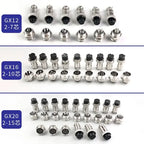 GX12 GX16 GX20 Aviation Connector Plug Socket Set, 2–15 Pin Male Female Circular Docking Connector for Electrical Equipment