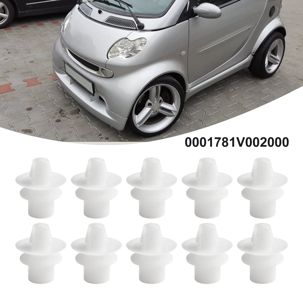 10pcs Car Interior Bumper Mud Guard Trim Clips For Smart For Fortwo 450 451 For Cabrio Coupe Rear Mudguard Fastener Kit Clips