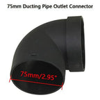 75mm Diesel Air Heater Pipe L-shaped Connector Air Ducting Pipe Elbow Outlet Connector High Temperature Resistant