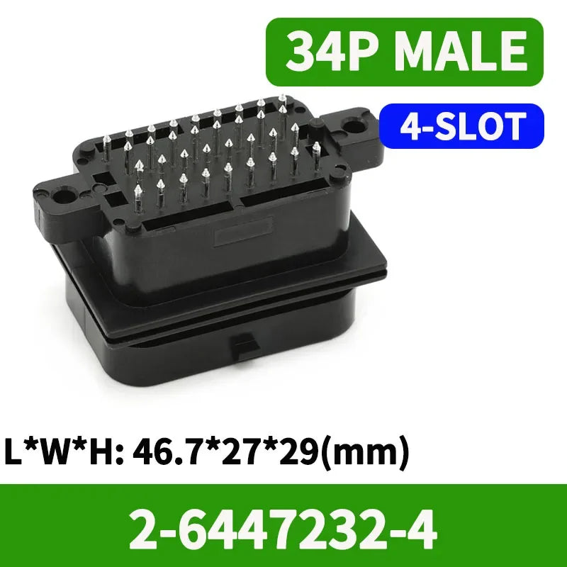 1/5/50PCS AMP Type ECU Automotive Board End Connector Waterproof Socket Harness Plug PCB Panel Flame Retardant 26P 34Pin 1437290