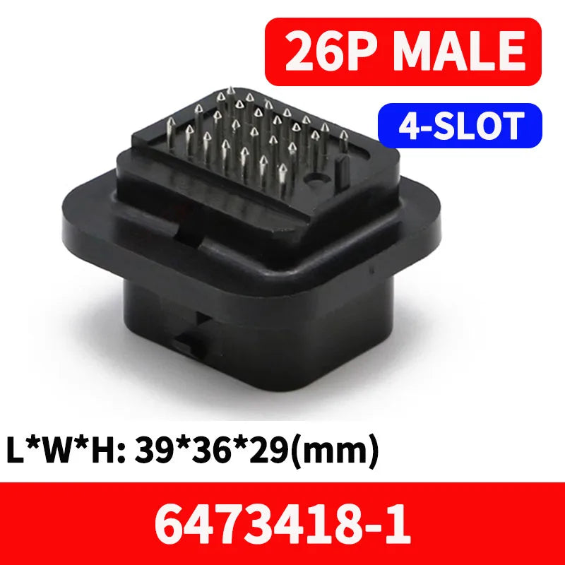 1/5/50PCS AMP Type ECU Automotive Board End Connector Waterproof Socket Harness Plug PCB Panel Flame Retardant 26P 34Pin 1437290