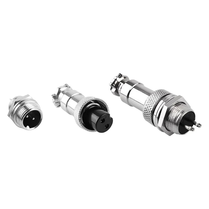 5Pcs GX12 Aviation Connector Plug Socket 2/3/4/5/6/7 Pin Male Female Panel Mount 12mm Circular Metal Wire Adapter Nut Type