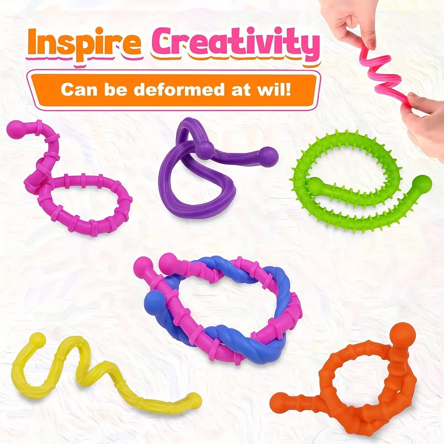 Sensory Sticks Toys, Anti Stress Relief Anxiety Silicone Textured Calming Sensory Toy For Autism ADHD Kids Antistress Amagi