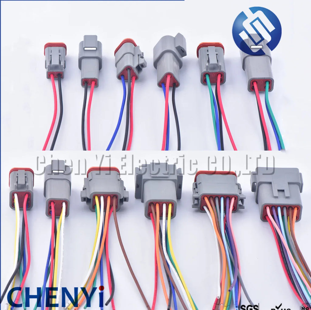 DT 2 3 4 6 8 12 Pin Automotive Sealed Electric Plug male female Waterproof Connector Wire Harness DT06-2S DT04-2P For Deutsch