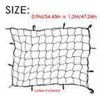 Car Heavy Duty Rubber Cargo Net Universal Fit for Truck Bed SUV Trailer Boat RV - Elastic Bungee with Superior Durability amagi