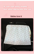 Baby Car Suction Cup Curtain Window Sunshade Cover Cute Universal Side Window Sunshade UV Protection for Kid Baby Children Amagi