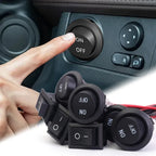 10/1Pcs Round Rocker Switch ON/Off SPST 2Pin Latching Toggle Switch Snap Boat Car Round Switches Pre-Wired 6A/250V 10A/125V