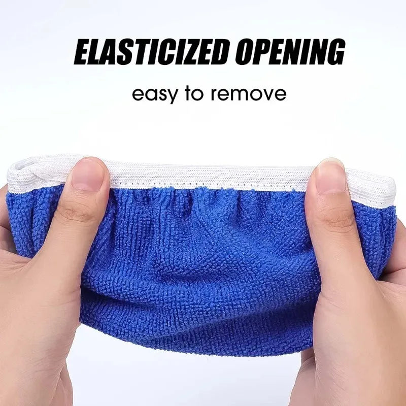 5-10inches Car Waxing Sleeves Microfiber Polisher Lint-free Cloth Covers Polishing Hood Car Paint Care Cleaning Maintenance Tool