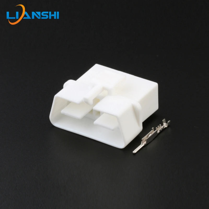 Applicable to automotive diagnostic seat OBD interface plug 16 holes connecting plug rubber shell sheath with terminal 179631-1