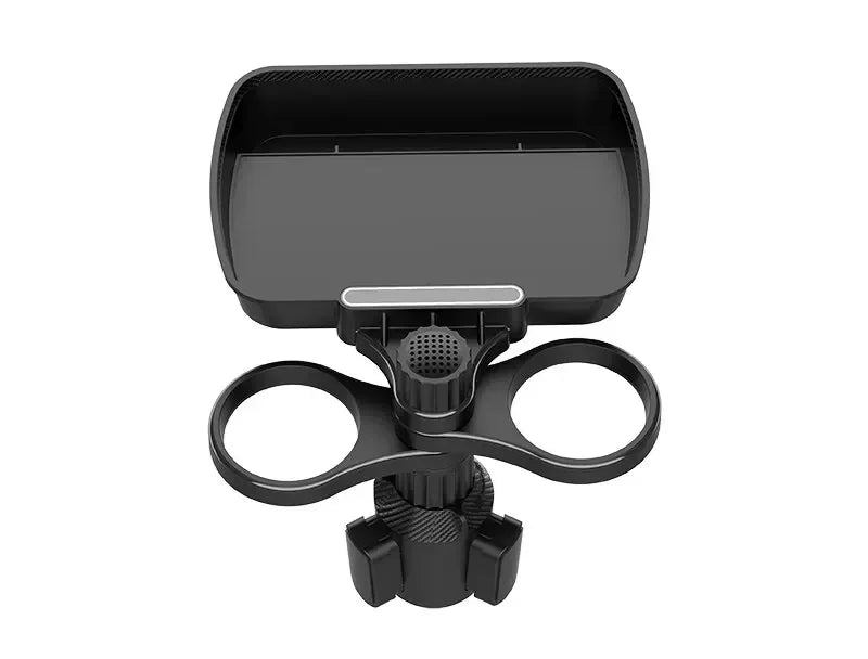 Car 360-Degree Rotating Dual-Cup Holder with Phone Stand and Expandable Base - Fits Most Round Car Cup Holes Accessories Amagi