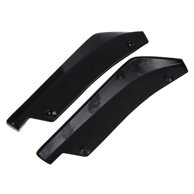 1Pair Carbon Fiber Winglets Side Skirt Extension Car Front Rear Bumper Strip Lip Spoiler Diffuser Splitter Scratch Protector