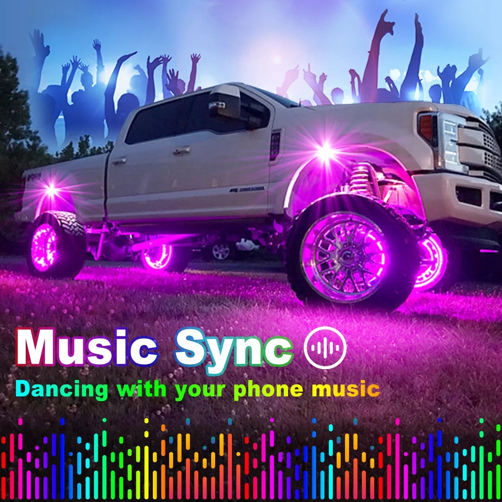 Rock Lights For Trucks 4/6/8/10 Pods RGB LED Rock Lights With APP/Remote Control Music Mode For Pickup Off Road RZR SUV ATV New