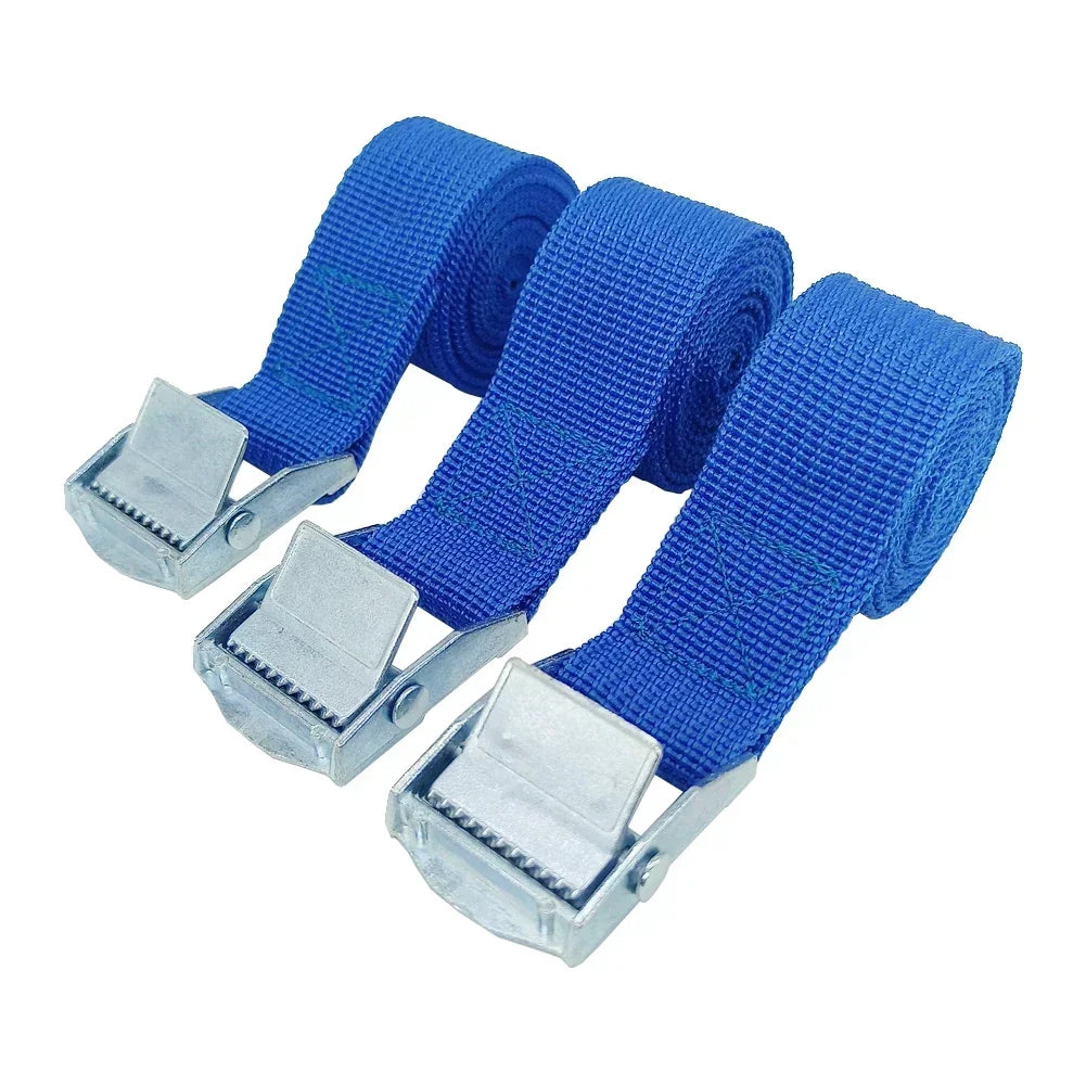 3 Pces 1M Buckle Tie-Down Belt Cargo Straps For Car Motorcycle Bike With Metal Tow Rope Strong Ratchet Belt for Luggage Amagi