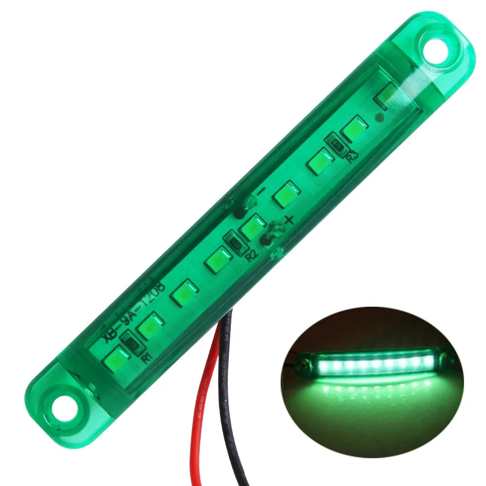 9 LED Waterproof Side Warning Light Multicolor Truck Trailer Bus Van Lorry Width Lamp Signal Marker Bulb Lamp 12V 24V Accessorie