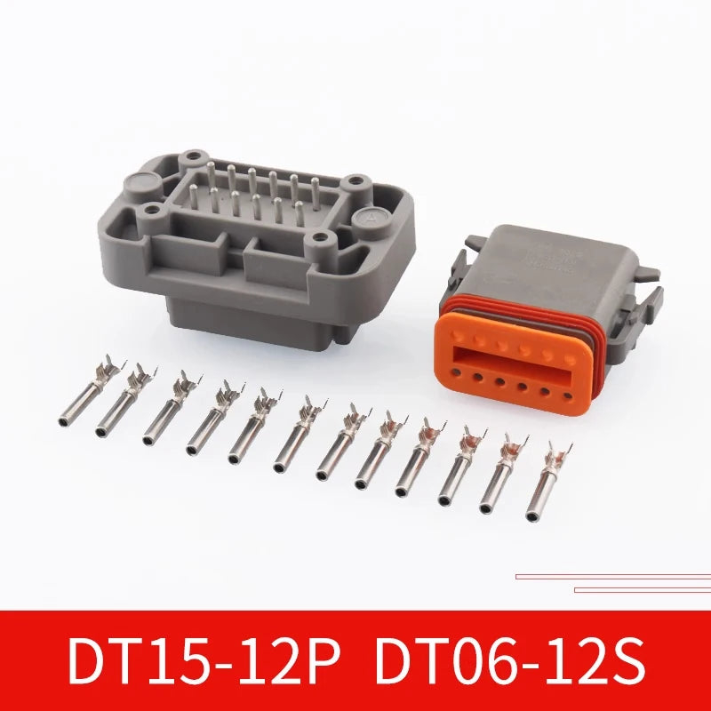 DT13-2P Dechi type automotive waterproof connector DT15-4P PCB panel pin socket plug DT06-6S