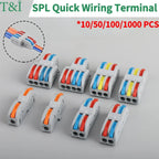 SPL-42/62/63/82/93 3/2-in 8/6/4-out Fast Wiring Terminal Multi-functional Parallel and Branch Docking Terminal Wire Connector