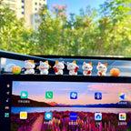5/7pcs Mini Lucky Cat Car Ornaments Cute Simple Fortune Cat Figurines Realistic Lovely Micro Landscape Ornament Garden Landscape