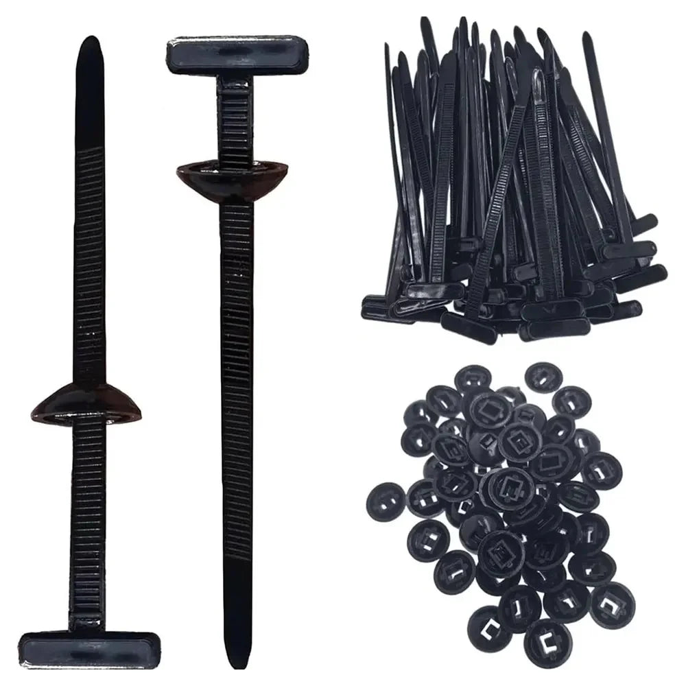 Nylon Cable Tie Buckle Auto Fastener Screw Self-Locking Zip Ties Car Trunk Engine Guard Panel Wire Management Strap Fixed Tools
