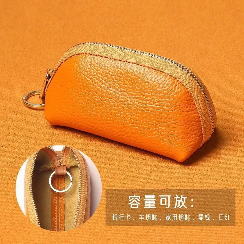 Car Leather Key Holder Minimalist Keychain Case Wallet Key Storage Case Protector Large-capacity Multifunctional Key Pouch Amagi