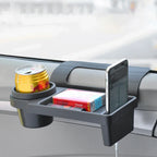 Versatile Car Organizer with Cup Holder Phone Slot Durable Plastic Fits Side Door or Window Ideal for Daily Use Accessories