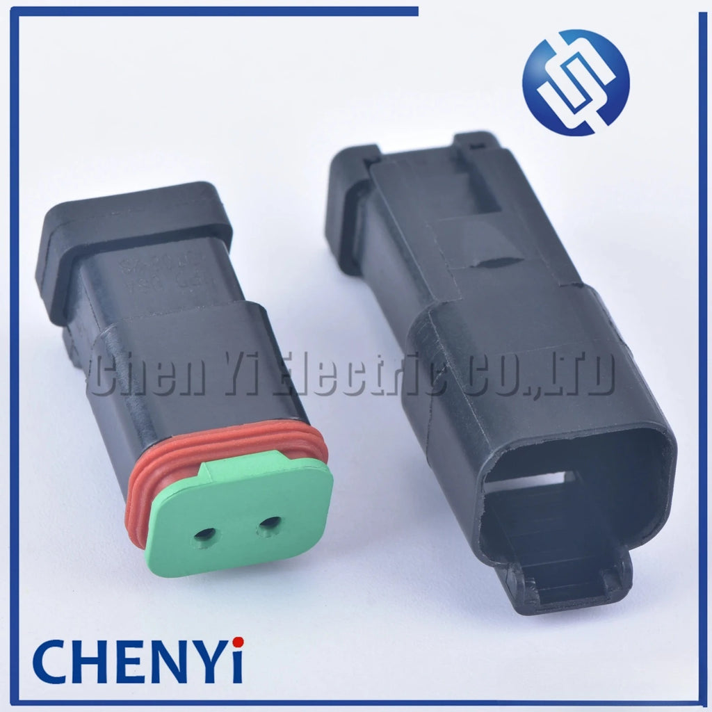 Black 2 Pin DT Series Enhanced Seal Waterproof Wire auto connector DT06-2S DT04-2P DT06-2S-E005 DT04-2P-E005 For Deutsch
