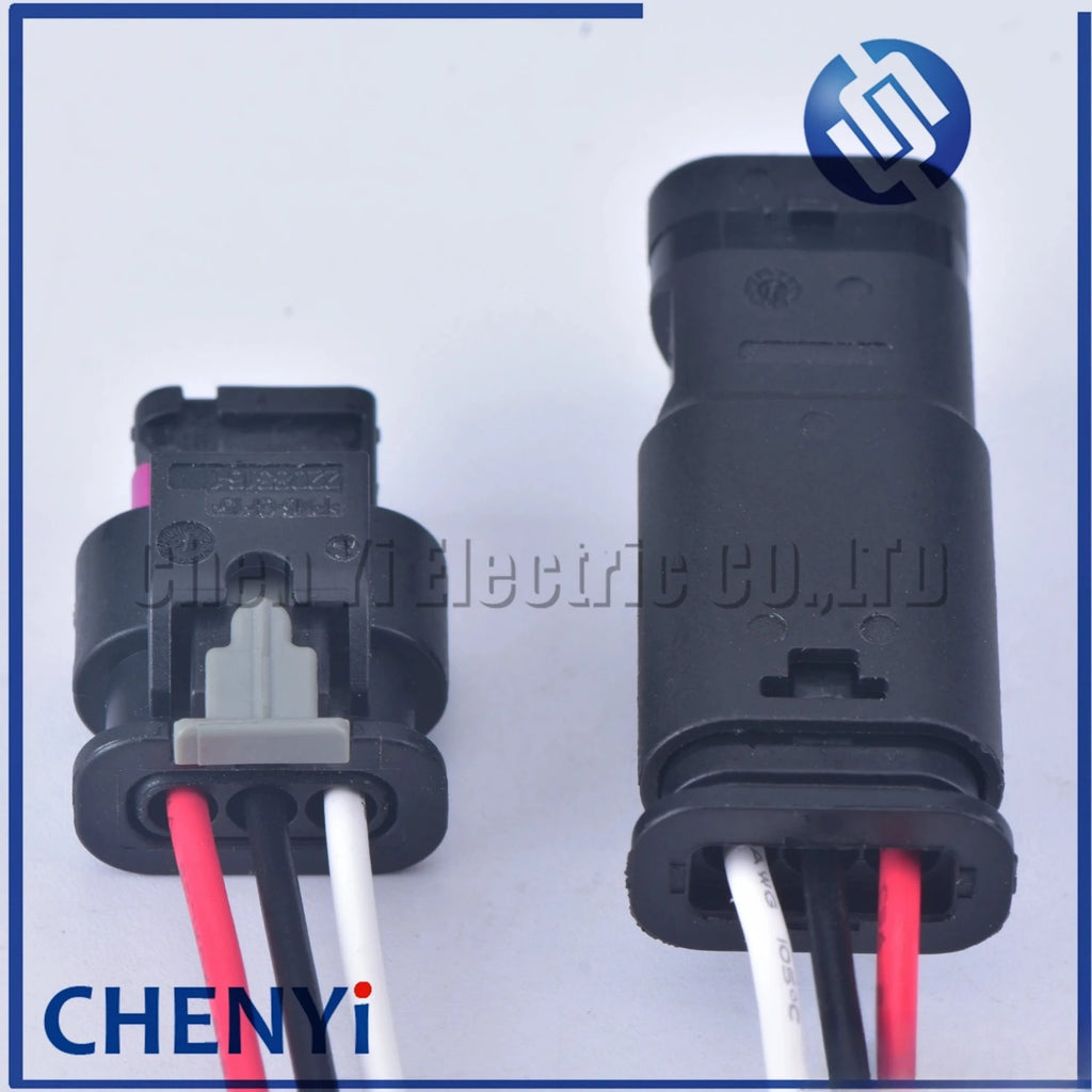 3 Pin PDC Parking Sensor Plug Connector For PASSAT A1 A3 A4 A6 A7 Q5 Q7 R8 4F0973703 1718653-1 4F0 973 703 With 15cm wire