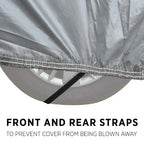 Universal Fit Full Car Cover Waterproof Dustproof All-Season PE Film Coat with Aluminum Protective Sunshade UV Ray Reflection