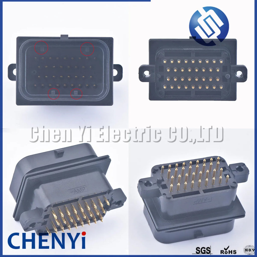 34 Pin 3-1437290-9 1.0mm Series ECU Auto Connector Electrical PCB Computer ECU Connector 64327288-2 4-1437290-1