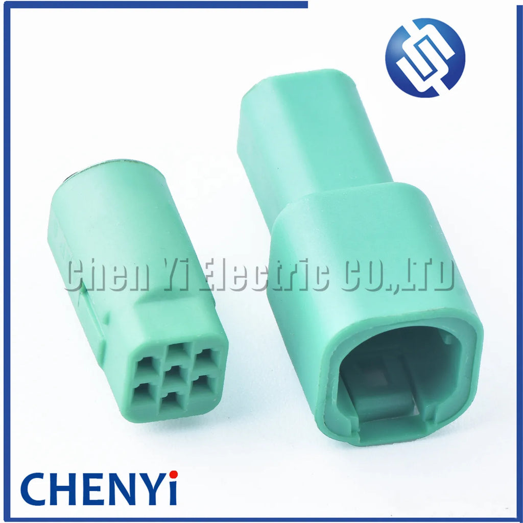 Green 7 Pin 0.6mm female male Mini MLC auto waterproof connector Plug 2822343-1 2822344-1 For Honda
