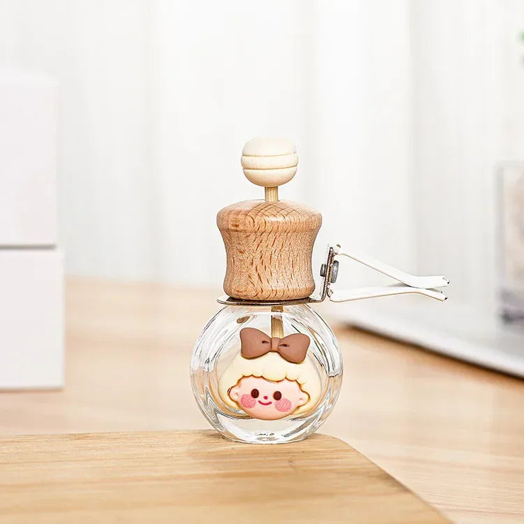 Fashion Car Hanging Perfume Pendant Fragrance Air Freshener Empty Glass Bottle For Essential Oils Diffuser Auto Ornaments Amagi