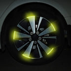 10pcs Car Wheel Hub Reflective Sticker Tire Rim Reflective Strips Luminous For Nissan Kicks X-trail Juke Tiida Qashqai Leaf Micr