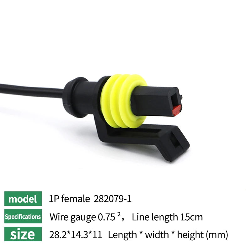 5/20/100Sets AMP Type 1.5 Series Automotive Waterproof Connector Plug Socket HID Male&Female 15CM Wire Harness 1P/2P/3P/4P/5P/6P