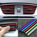 10Pcs Car Interior Air Conditioner Outlet Decoration Stripes  Car Air Conditioning Outlet U Style Decoration Strip Accessories