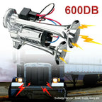 Super Loud 600DB Dual Trumpet Train Horns for Trucks 12V Stainless Steel Electric High Decibel Chrome Finished Car Speaker with
