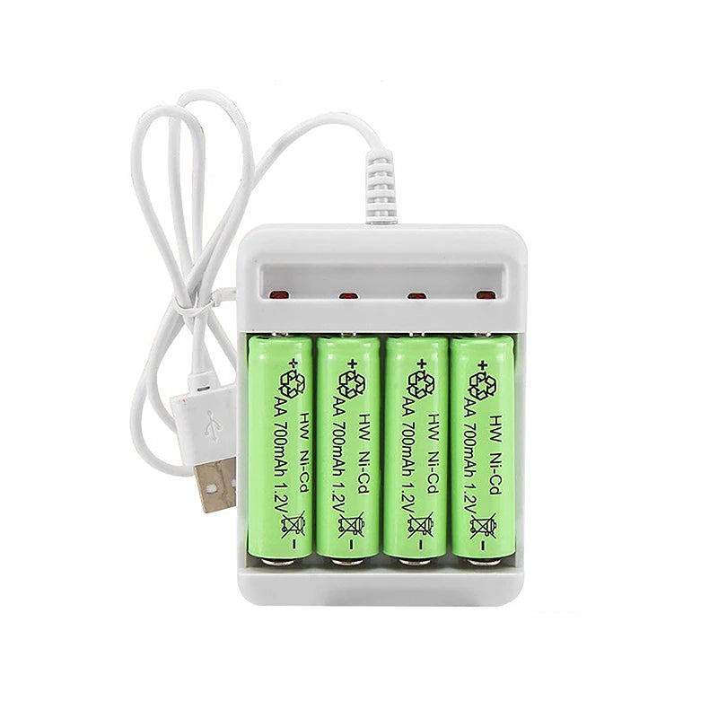 1PC AAA And AA Rechargeable Battery Station High-Speed USB 3/4 Slot Fast Rechargeable Battery Charger Short Circuit Protection