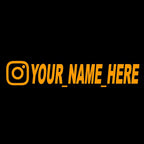 20cmx4cm Personalized Instagram Car Sticker Vinyl Decals Motorcycle Car Stickers（Cannot be customized）
