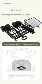 Collapsible Folding Utility Beach Cart Wagon Heavy Duty Large Capacity Fold Wagon Ourdoor Trolley Portable Garden Camping Cart
