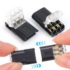 10/1pcs New Electrical Connector 3-Wire Interchangeable Quick Wire Connector Automotive Wire Cable Ribbon Terminal Connector