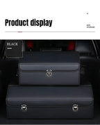 Car Trunk Organizer Box Large Capacity Auto Multiues Tools Storage Bag Stowing Tidying Leather Camping Outdoor Car Storage Bags
